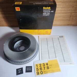 Kodak Carousel 140 Slide Trays with Index Cards in Original Box 2" x 2" Slides